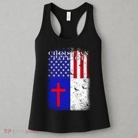 American Christian Patriot Red Cross Women's Tank Top thumb 3