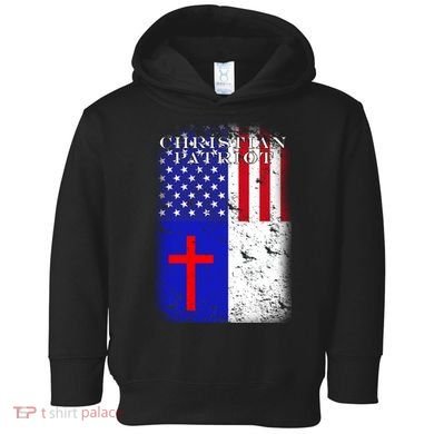 American Christian Patriot Red Cross Toddler Hoodie
