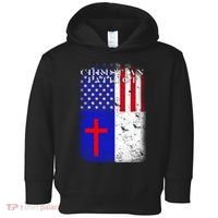 American Christian Patriot Red Cross Toddler Hoodie thumb 0