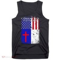 American Christian Patriot Red Cross Tank Top thumb 0
