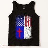 American Christian Patriot Red Cross Tank Top thumb 2