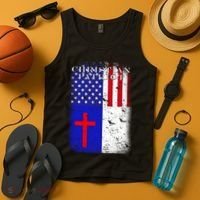 American Christian Patriot Red Cross Tank Top thumb 4