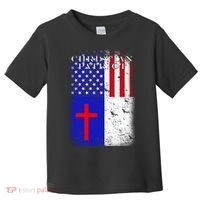 American Christian Patriot Red Cross Toddler T-Shirt thumb 0