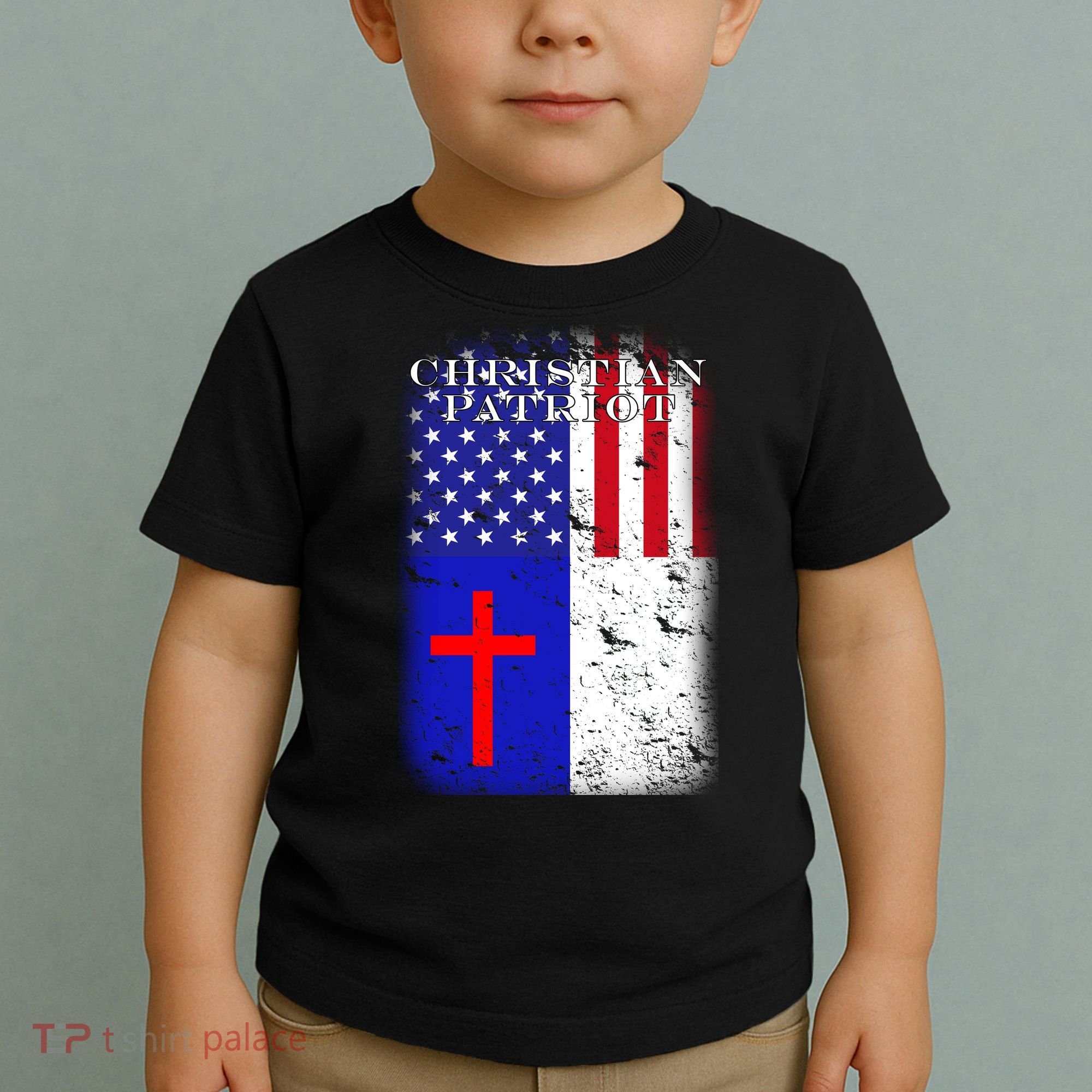 American Christian Patriot Red Cross Toddler T-Shirt