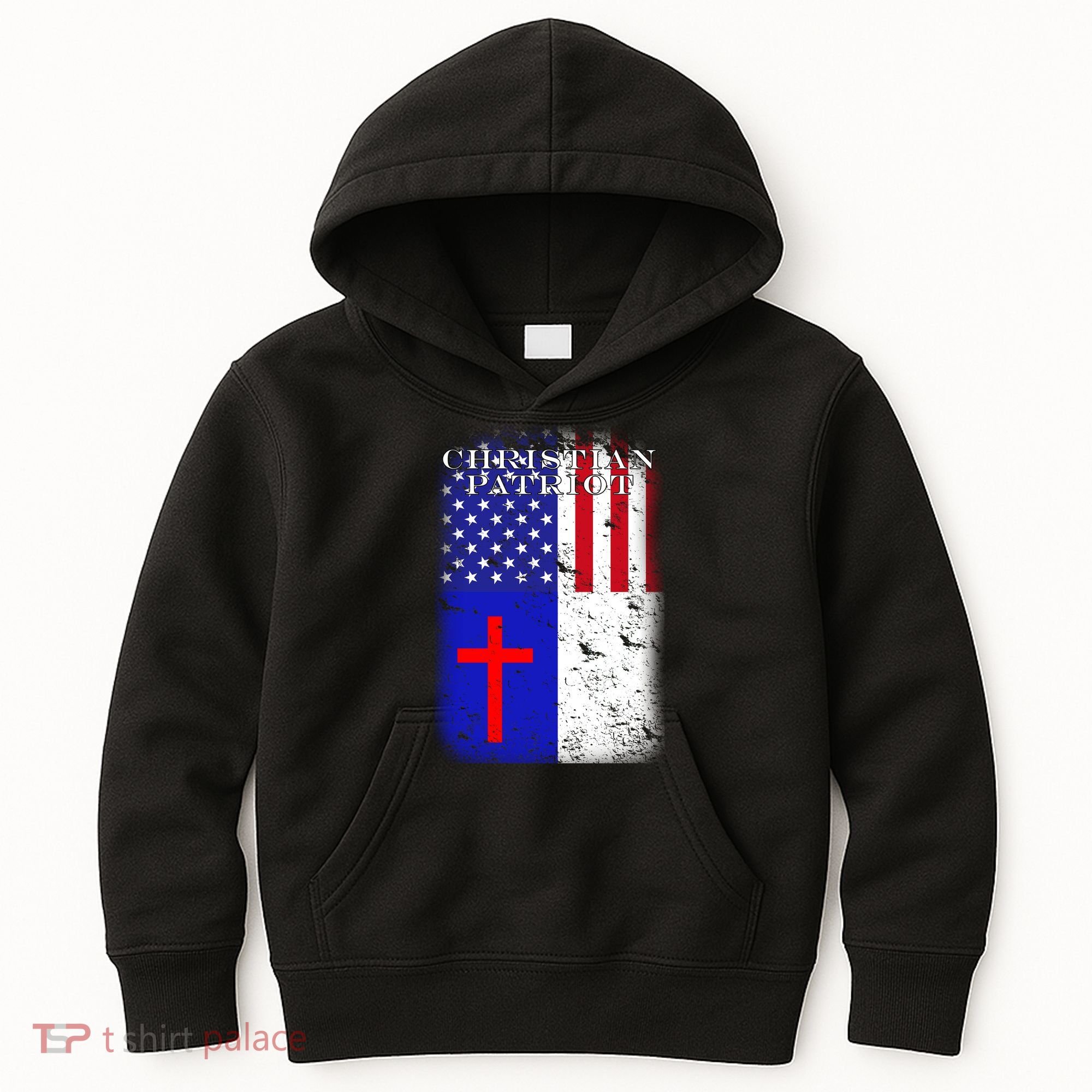 American Christian Patriot Red Cross Kids Hoodie