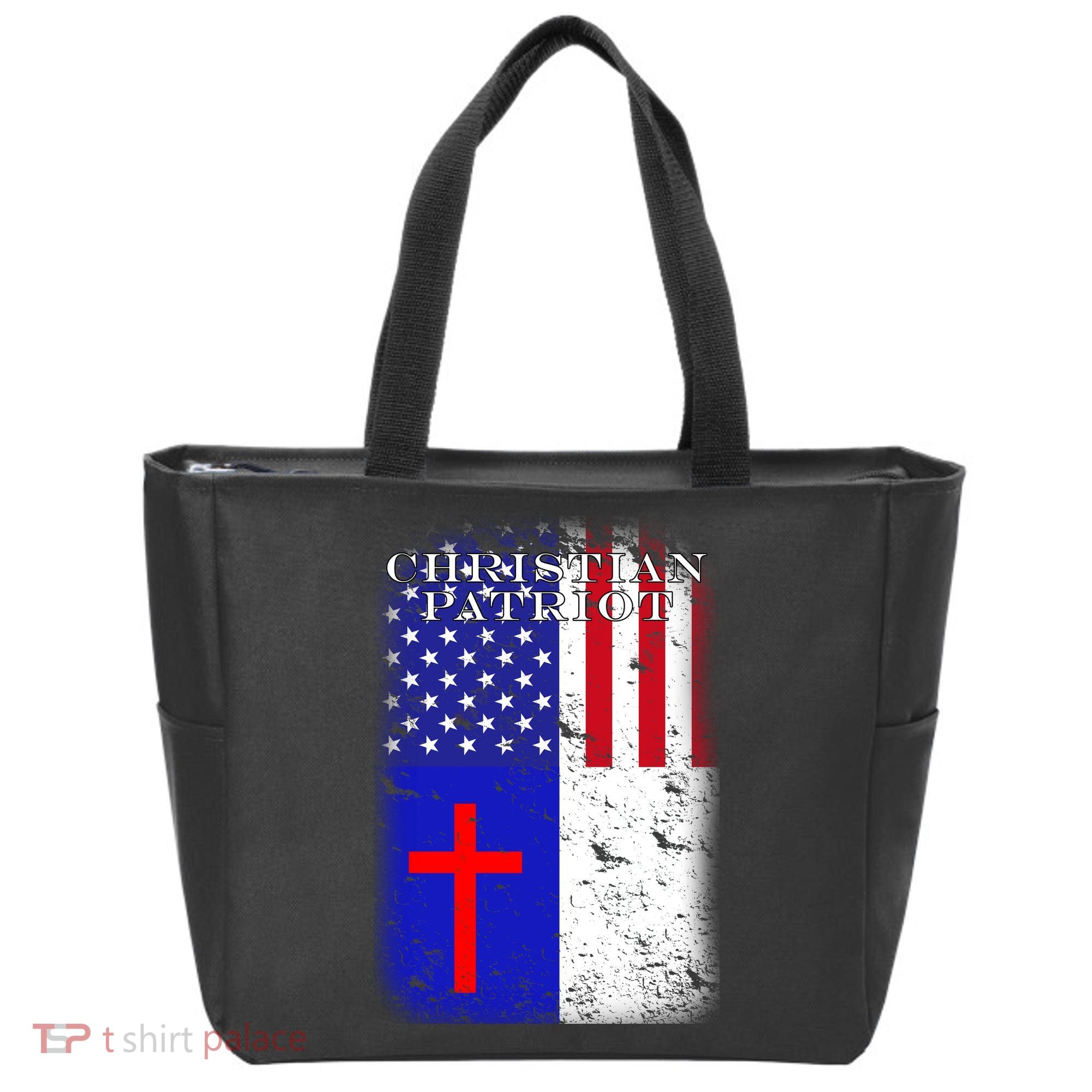 American Christian Patriot Red Cross Tote Bag
