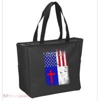American Christian Patriot Red Cross Tote Bag thumb 2