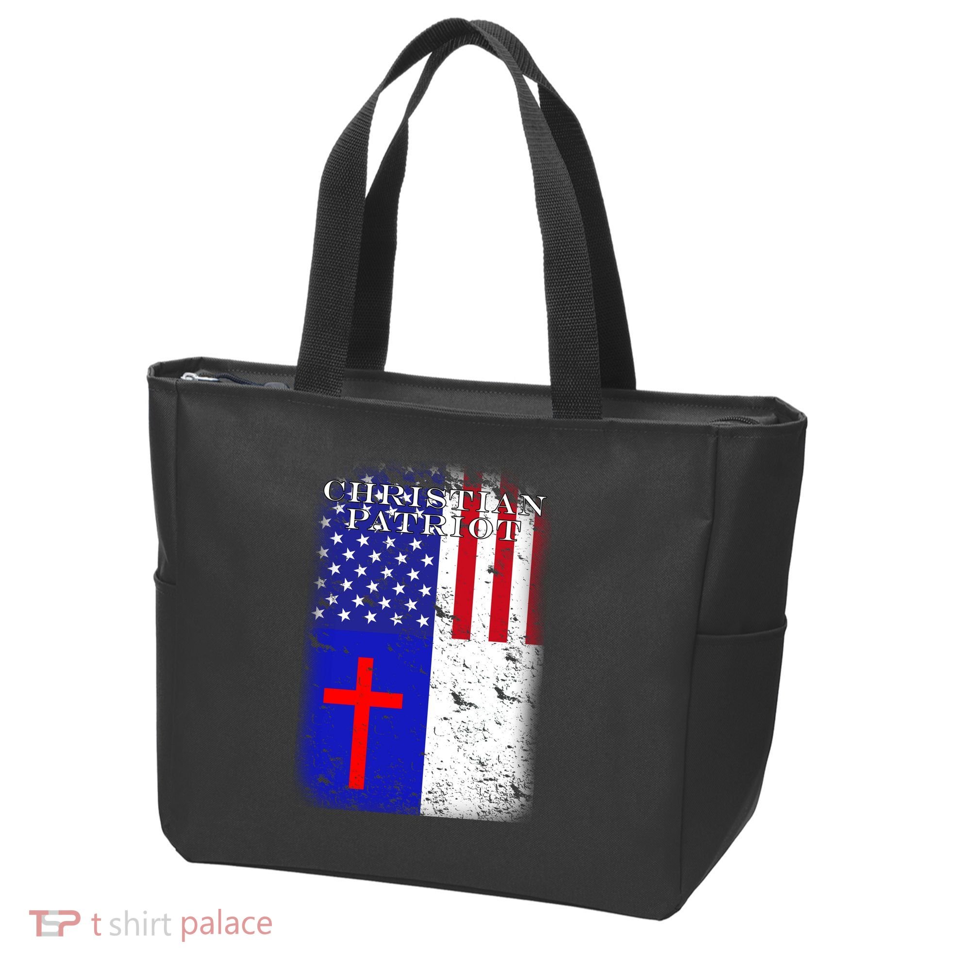 American Christian Patriot Red Cross Tote Bag
