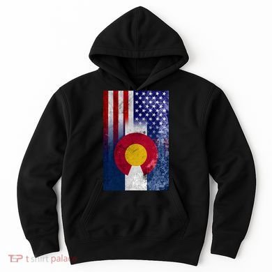 American Colorado Vintage USA Flag Hoodie