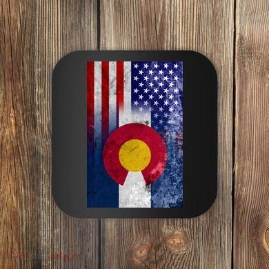 American Colorado Vintage USA Flag Coaster