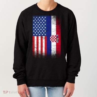 American Croatian Flag Croatia Pride Women's Sweatshirt