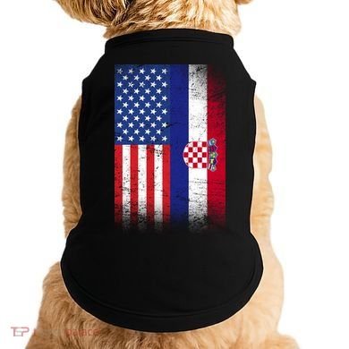 American Croatian Flag Croatia Pride Doggie Tank