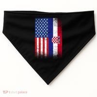 American Croatian Flag Croatia Pride USA-Made Doggie Bandana thumb 0
