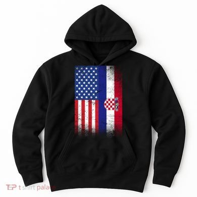 American Croatian Flag Croatia Pride Hoodie