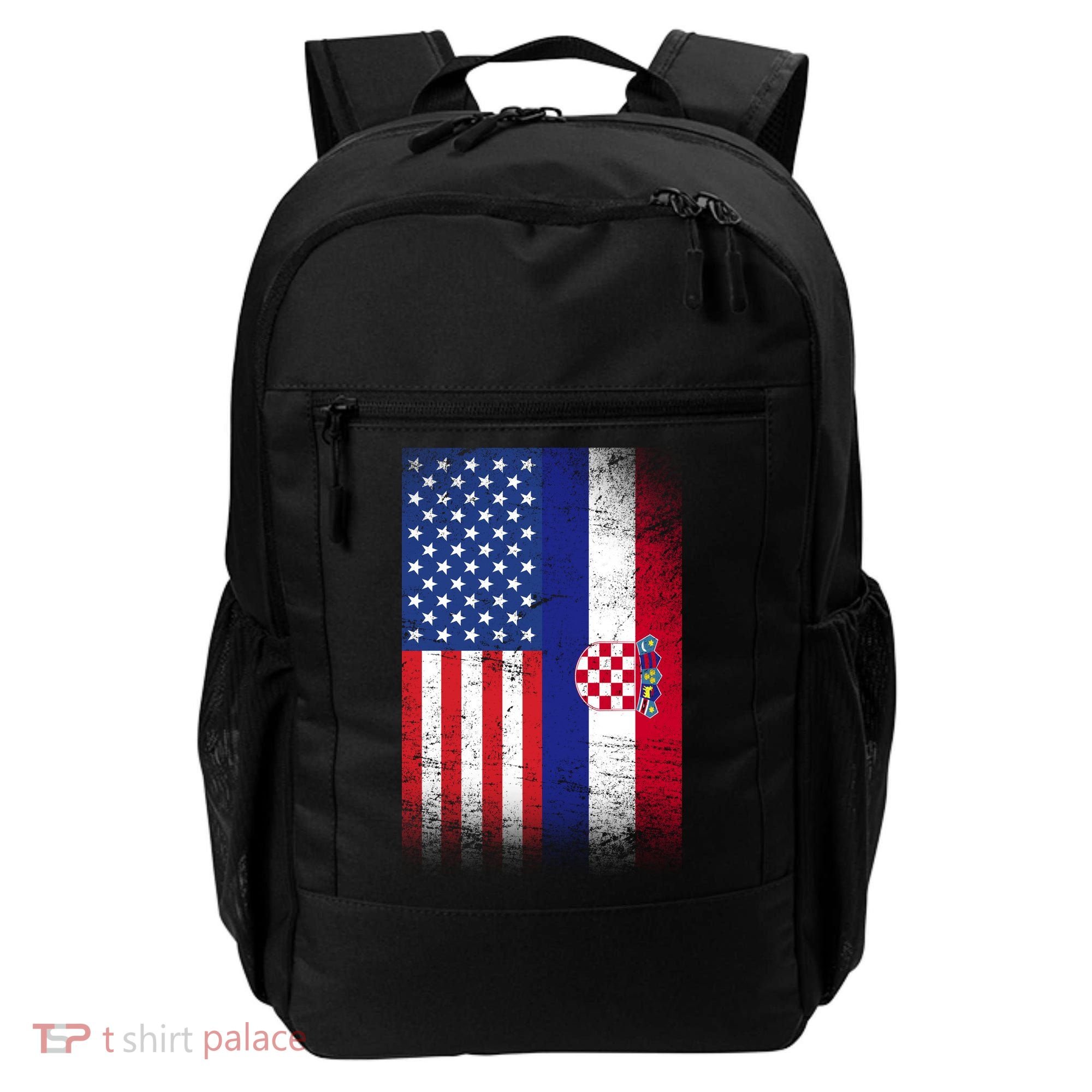 American Croatian Flag Croatia Pride Backpack