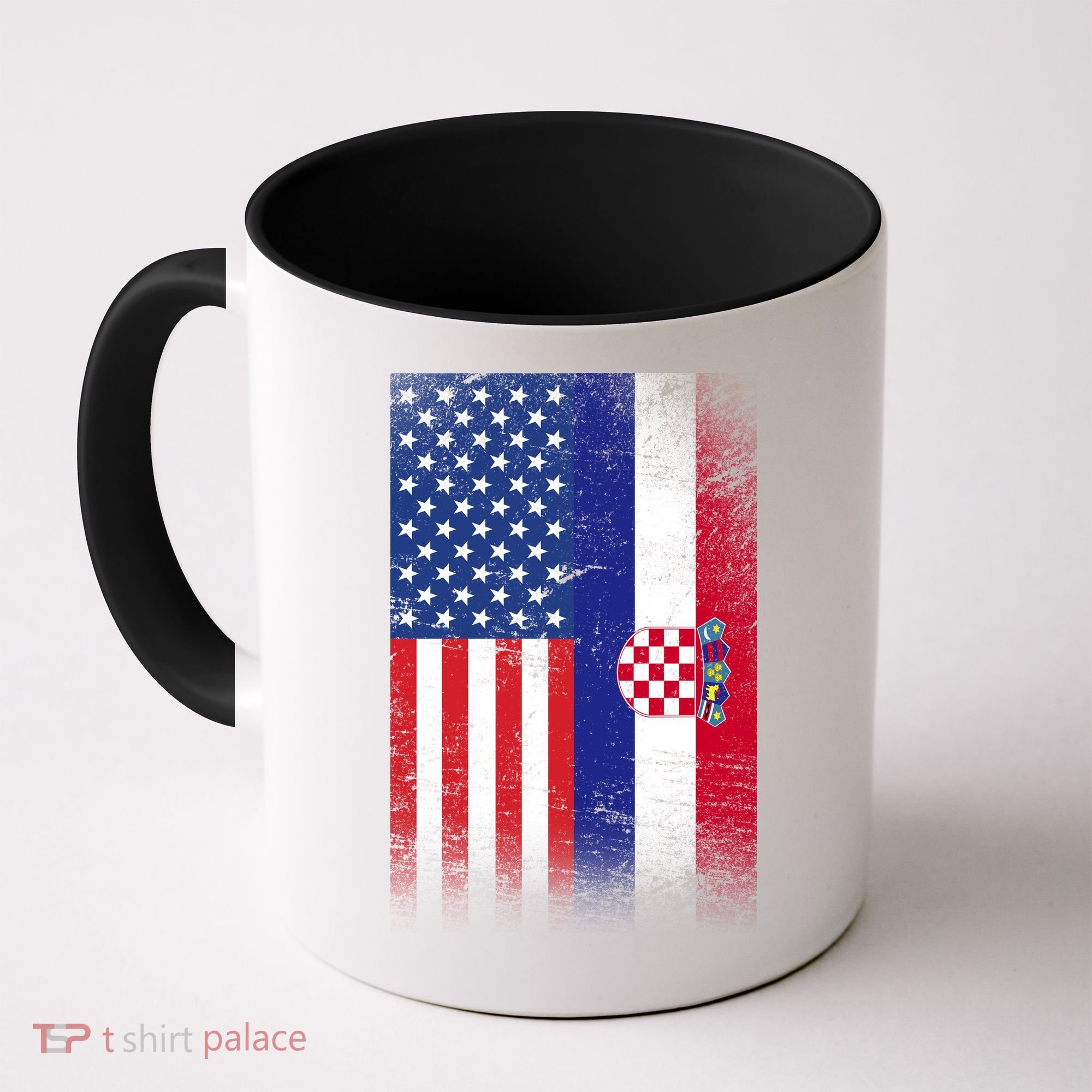 American Croatian Flag Croatia Pride Coffee Mug