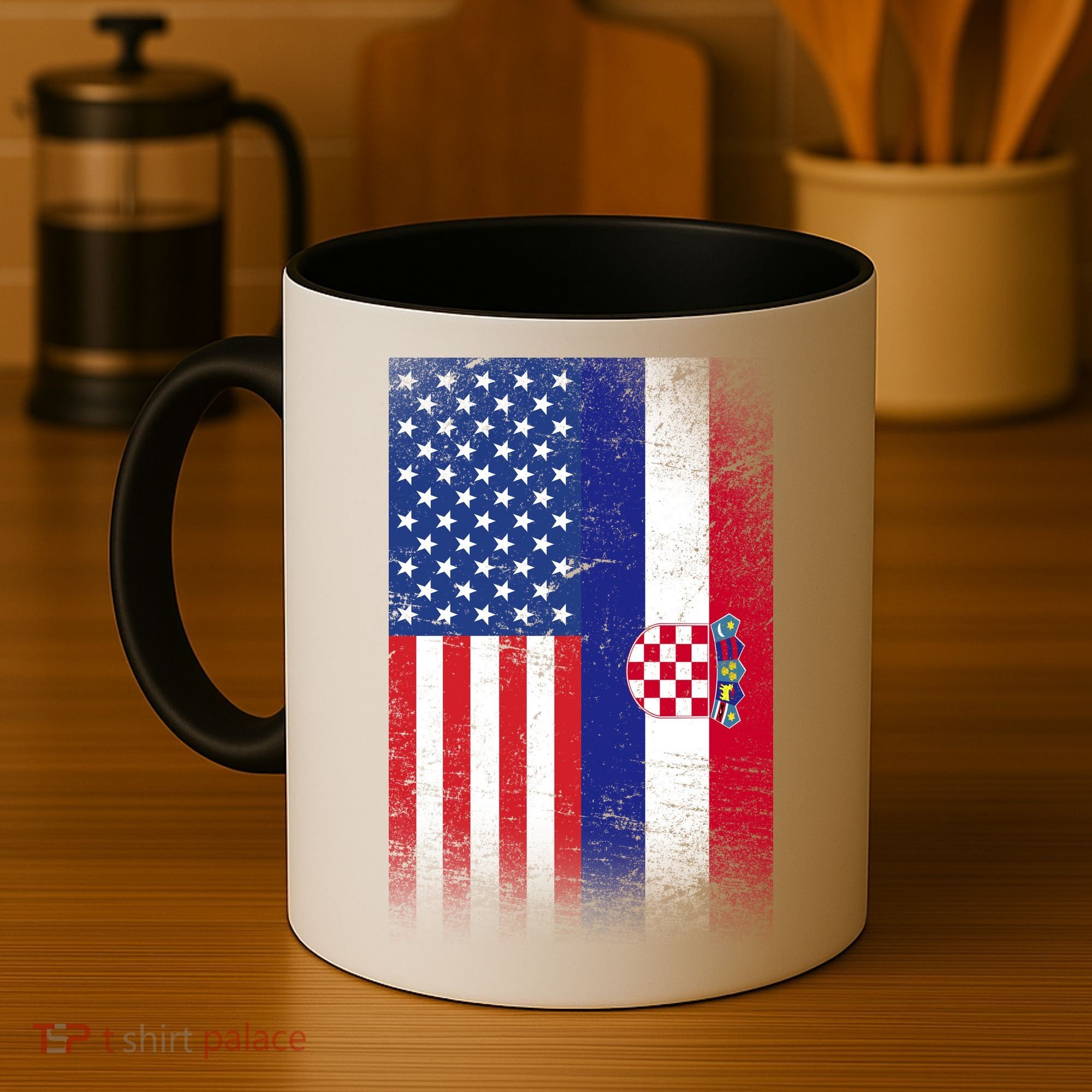 American Croatian Flag Croatia Pride Coffee Mug