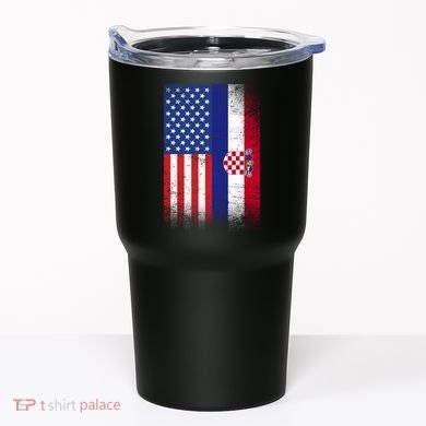American Croatian Flag Croatia Pride Tumbler