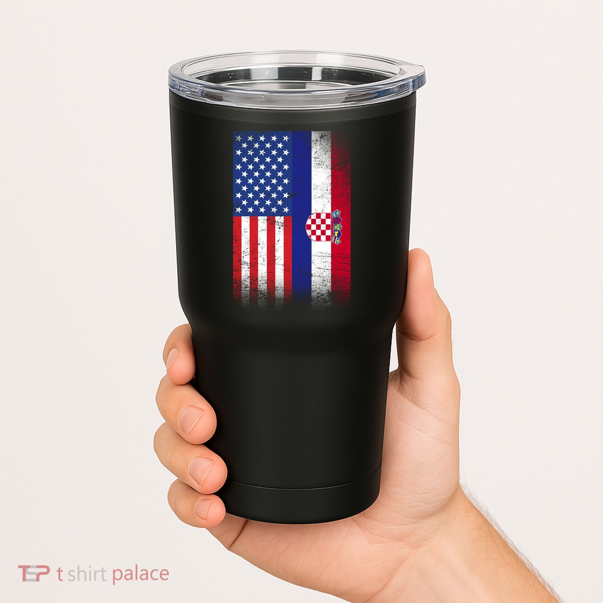 American Croatian Flag Croatia Pride Tumbler