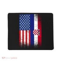 American Croatian Flag Croatia Pride Mousepad thumb 0