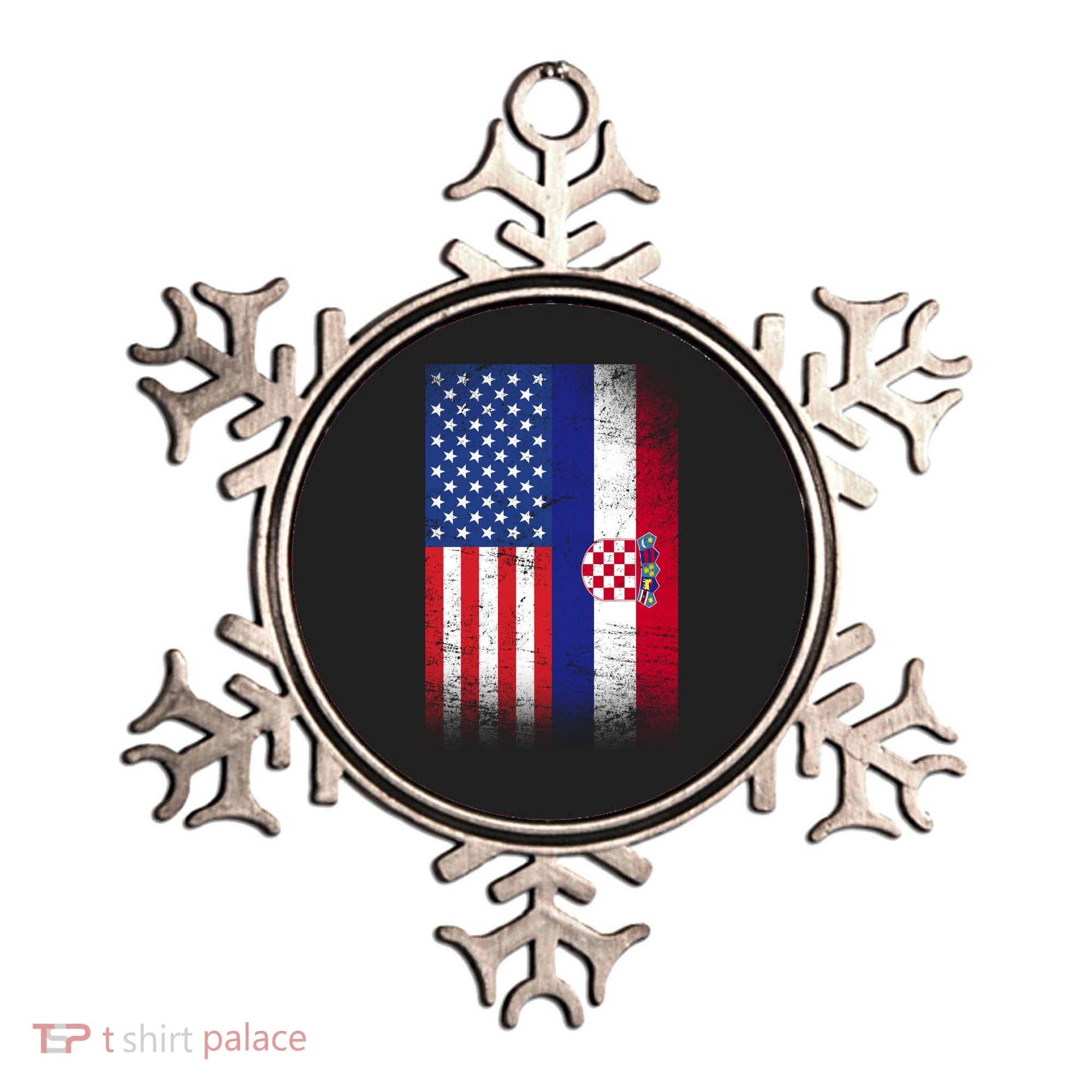 American Croatian Flag Croatia Pride Ornament