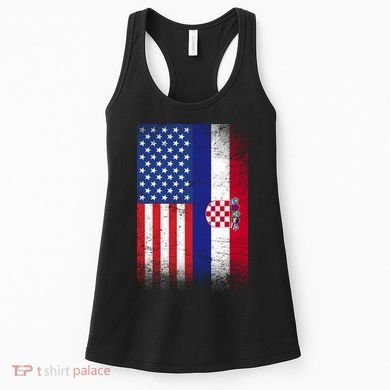 American Croatian Flag Croatia Pride Women's Tank Top