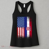 American Croatian Flag Croatia Pride Women's Tank Top thumb 3