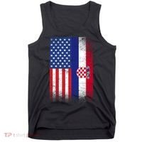 American Croatian Flag Croatia Pride Tank Top thumb 0