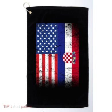 American Croatian Flag Croatia Pride Golf Towel