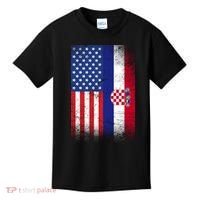 American Croatian Flag Croatia Pride Kids T-Shirt thumb 0