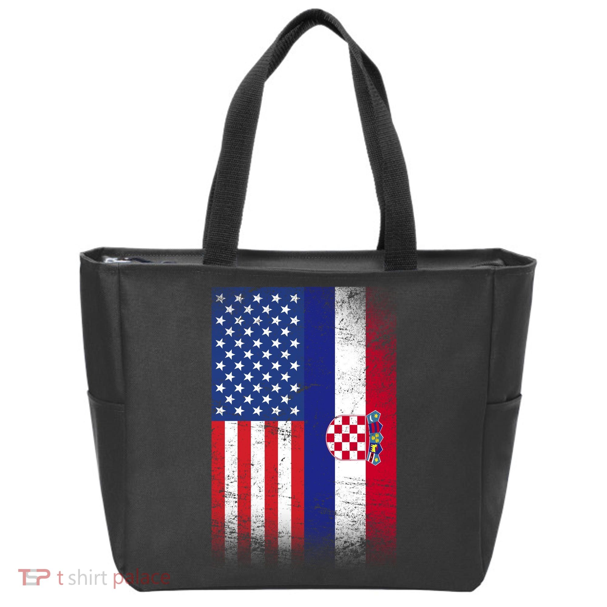 American Croatian Flag Croatia Pride Tote Bag