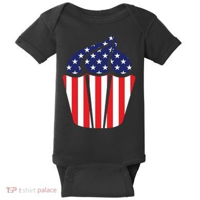 American Cupcake USA Flag Baby Bodysuit