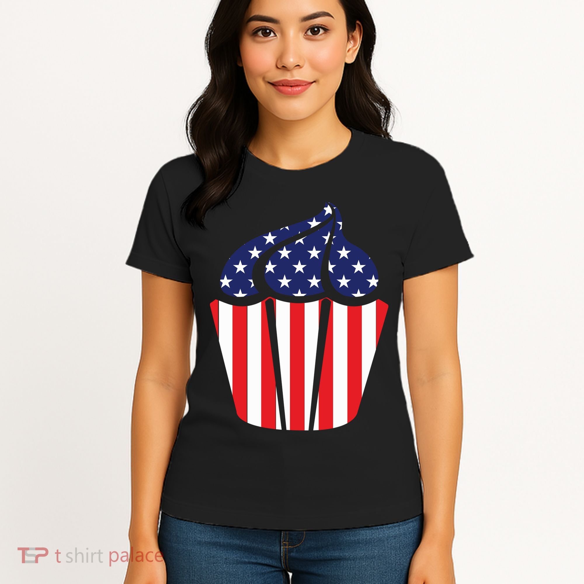American Cupcake USA Flag Women's T-Shirt