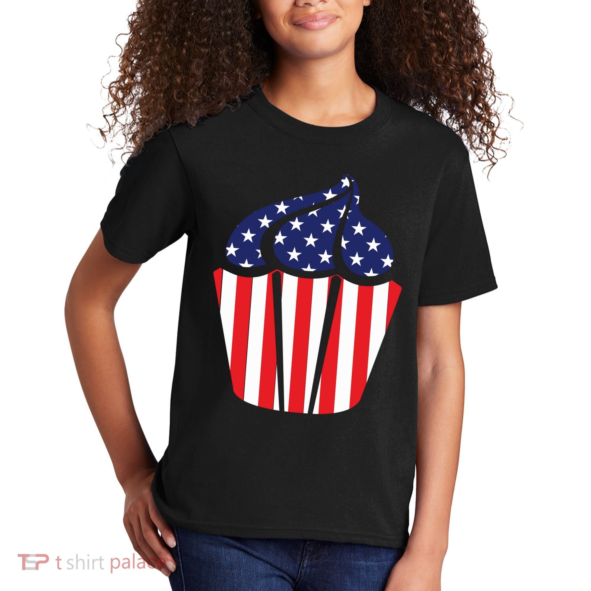 American Cupcake USA Flag Kids T-Shirt