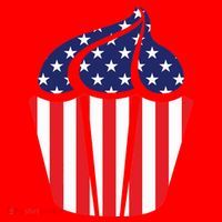 American Cupcake USA Flag Santa Hat thumb 1