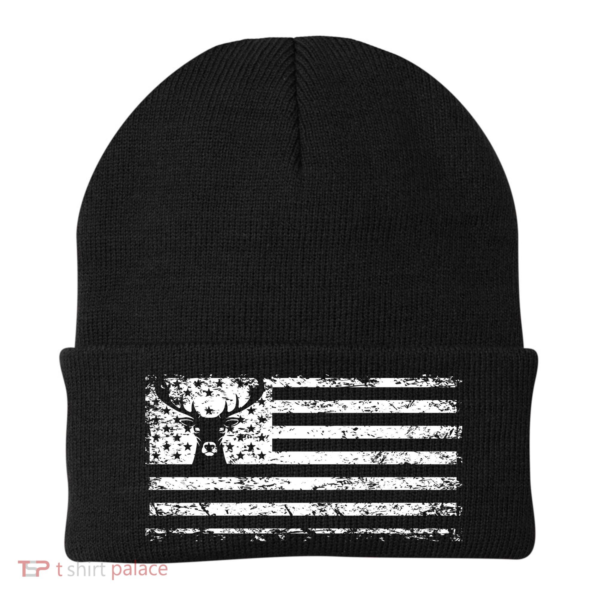 American Deer Hunting Flag Beanie