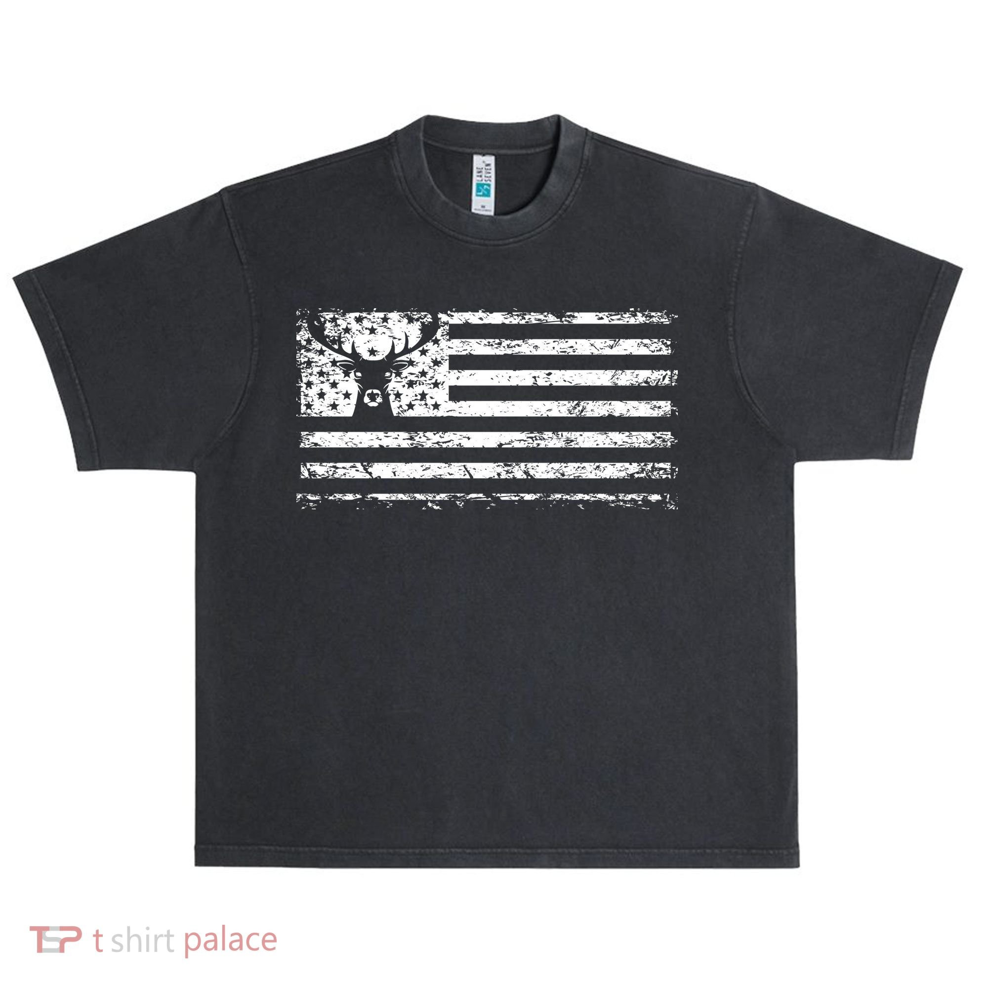 American Deer Hunting Flag Urban Oversized Heavyweight T-Shirt