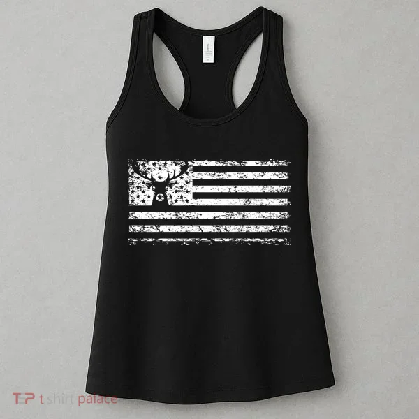 American Deer Hunting Flag Women's Tank Top