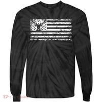 American Deer Hunting Flag Tie-Dye Long Sleeve Shirt thumb 0