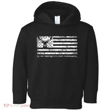 American Deer Hunting Flag Toddler Hoodie
