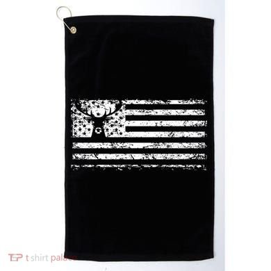 American Deer Hunting Flag Golf Towel