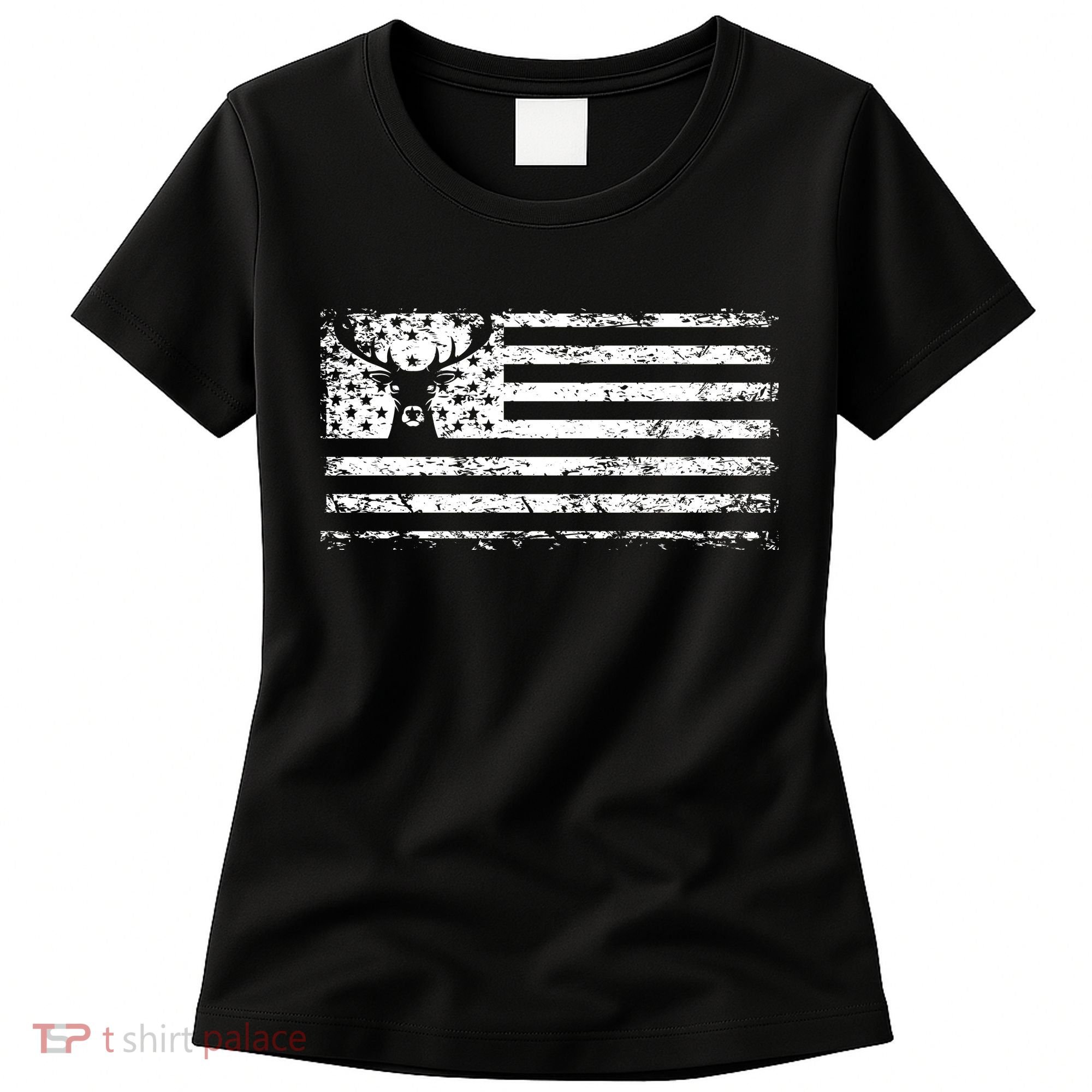 American Deer Hunting Flag Women's T-Shirt