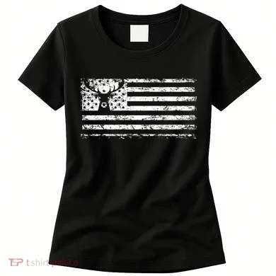 American Deer Hunting Flag Women's T-Shirt