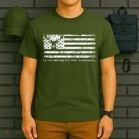 American Deer Hunting Flag T-Shirt thumb 6