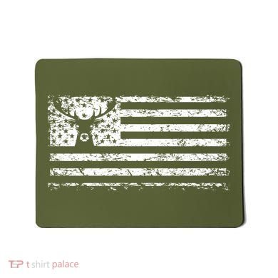 American Deer Hunting Flag Mousepad