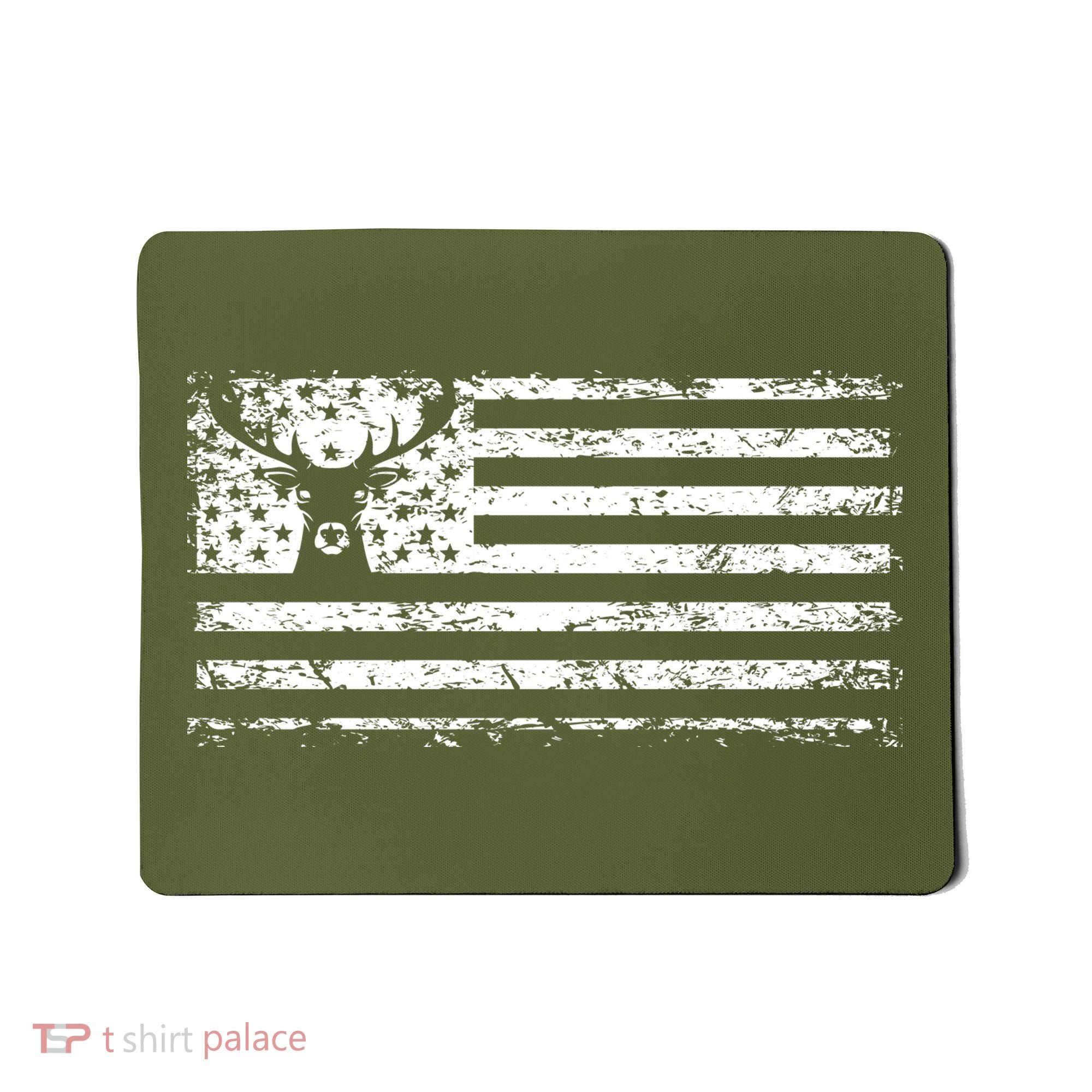 American Deer Hunting Flag Mousepad