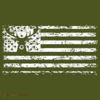 American Deer Hunting Flag Mousepad thumb 1