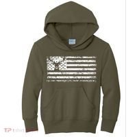 American Deer Hunting Flag Kids Hoodie thumb 0