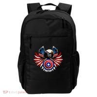 American Eagle Super Hero Shield USA Flag Wings Backpack thumb 0