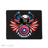 American Eagle Super Hero Shield USA Flag Wings Mousepad thumb 0
